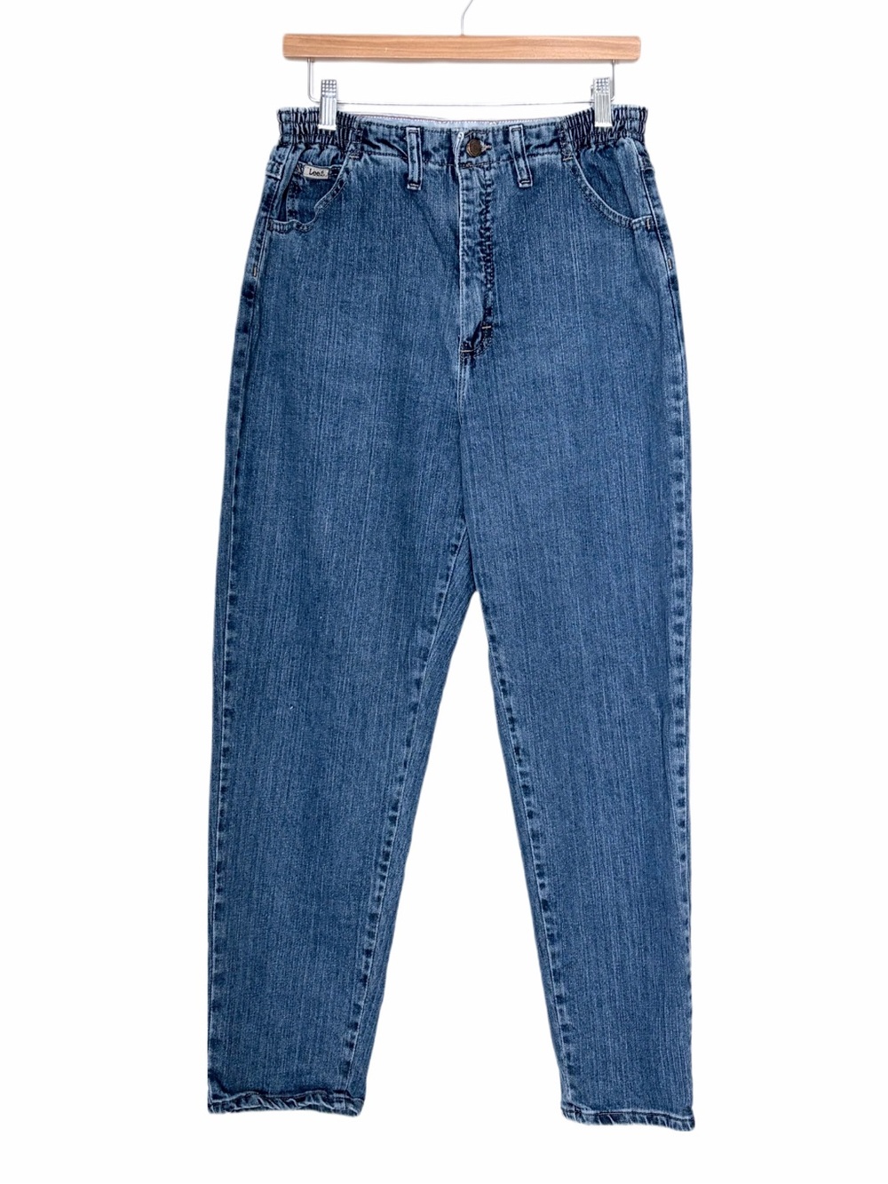 Lee Side Elastic At The Waist High Rise Jeans Size 12 Short Mom Jeans High Waist